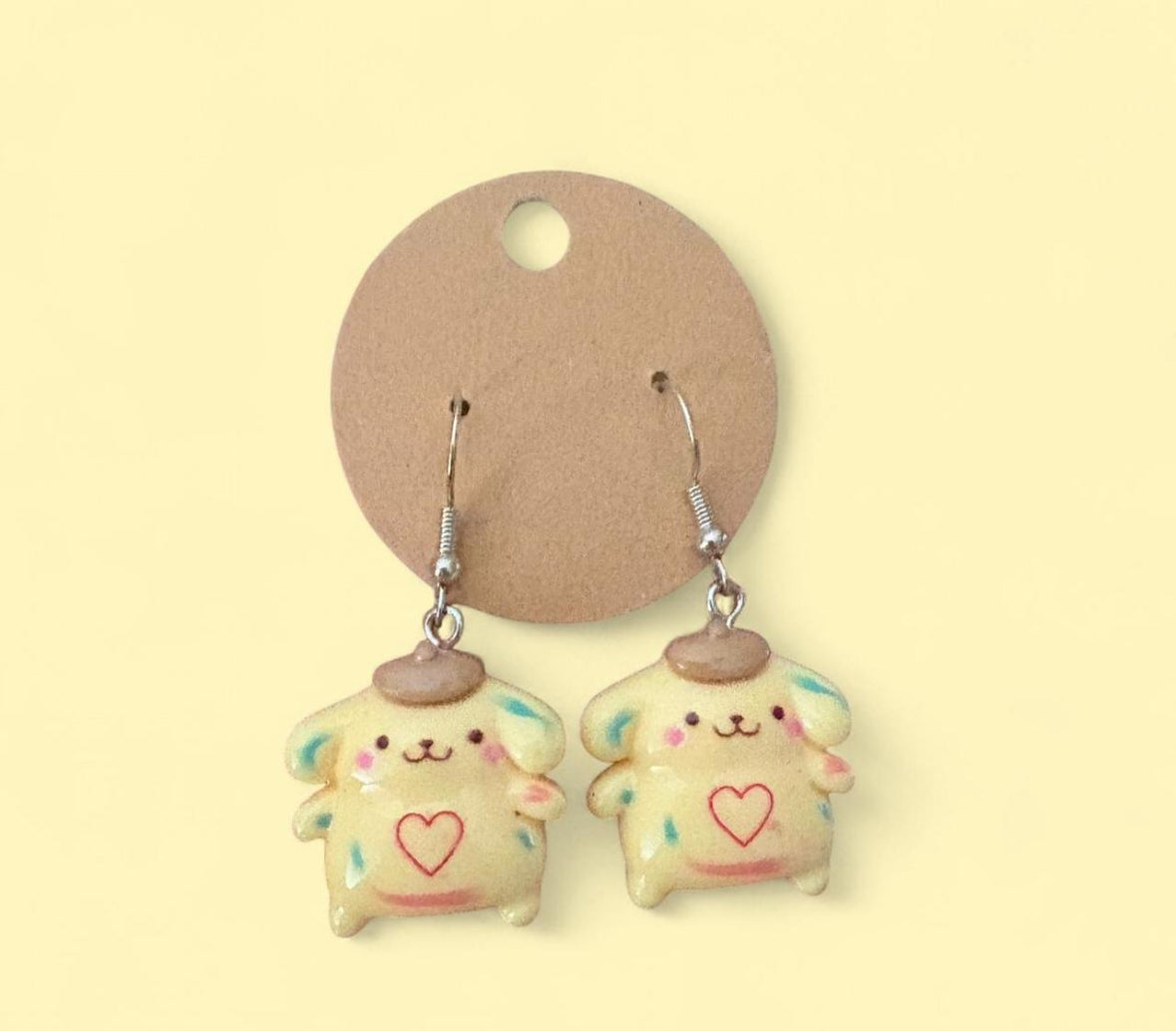 Cute Pom Pom purin earrings