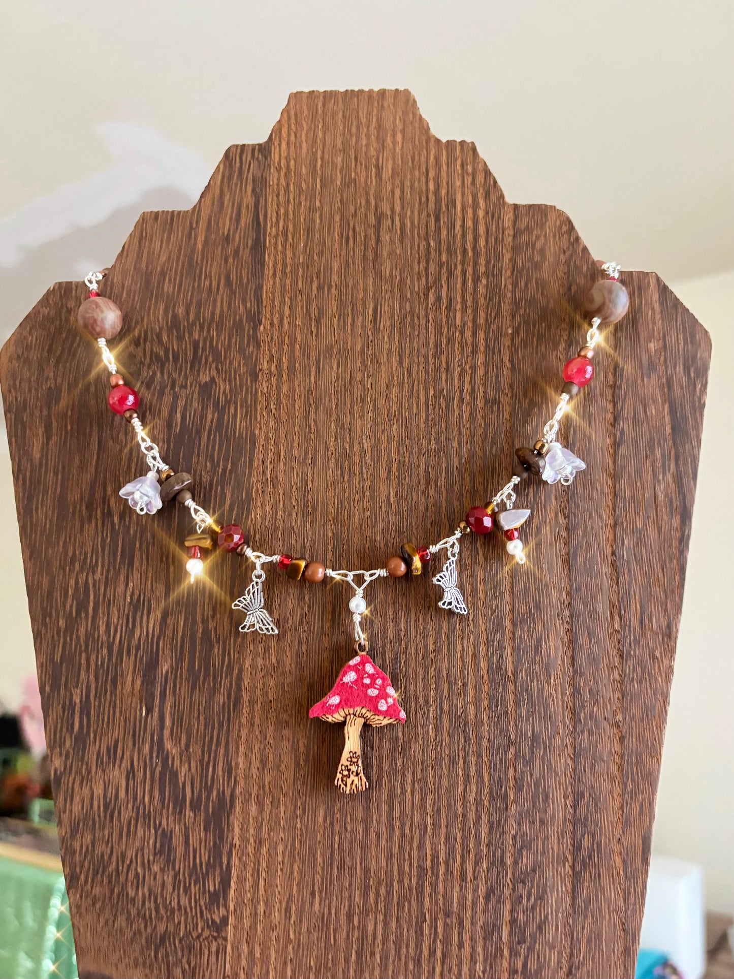 "Whimsical Woodland" - Mushroom Charm Necklace