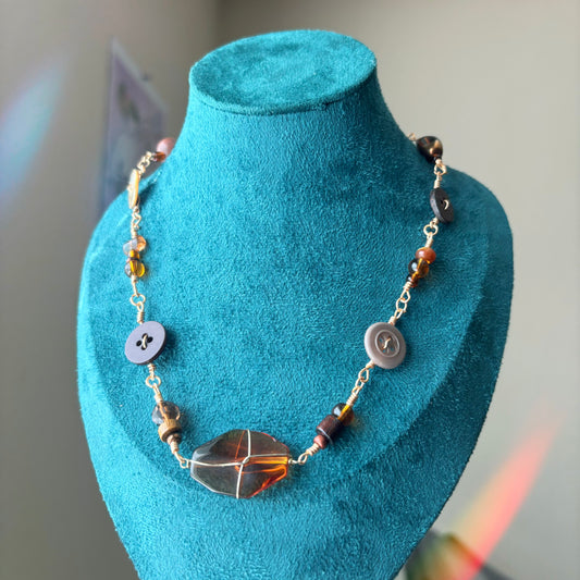 “Harvest Glow” - Beaded Necklace