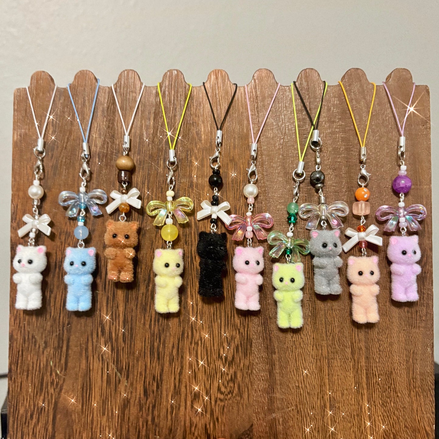 Fuzzy Cat Phone charms