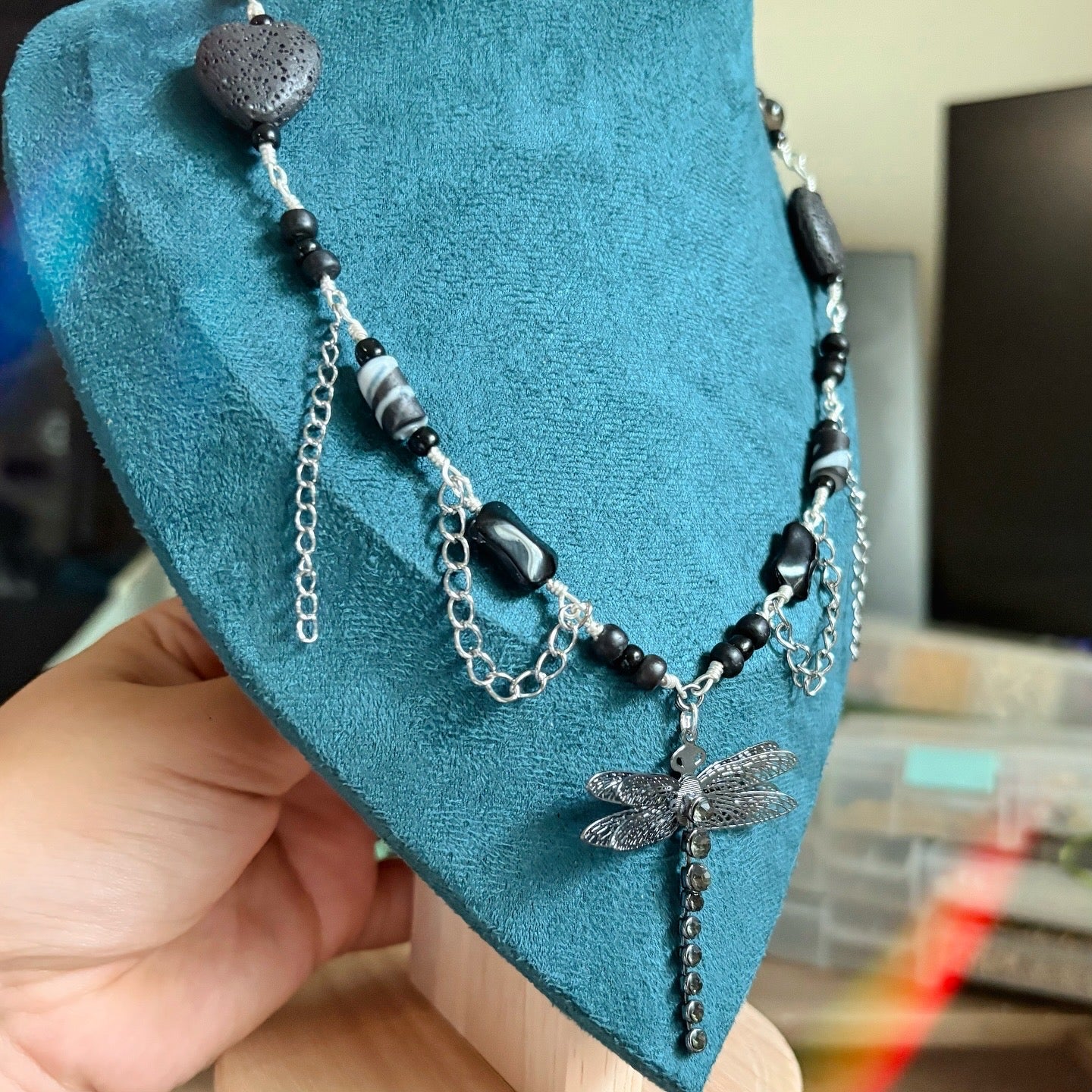 Dark Wings & Silver Dreams ~Silver plated Whimsygoth Necklace