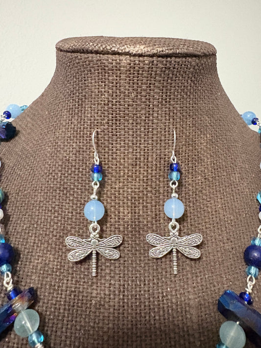 "Dragonfly Dreams" ~ Whimsical Silver Plated Jewelry Set
