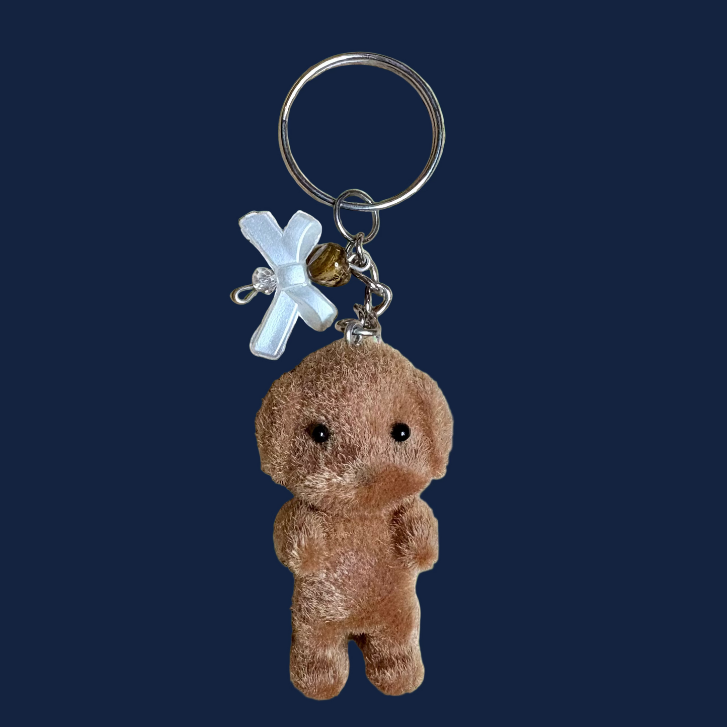 Cute brown puppy critter kawaii keychain