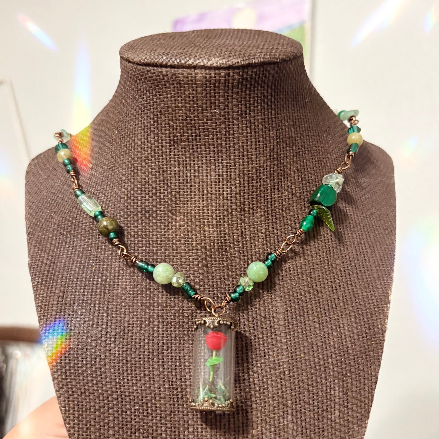 Enchanted Rose Pendant Necklace