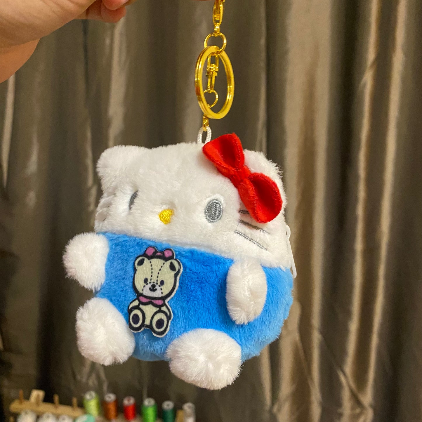 HK Kawaii  kitty Keychain/coinbag