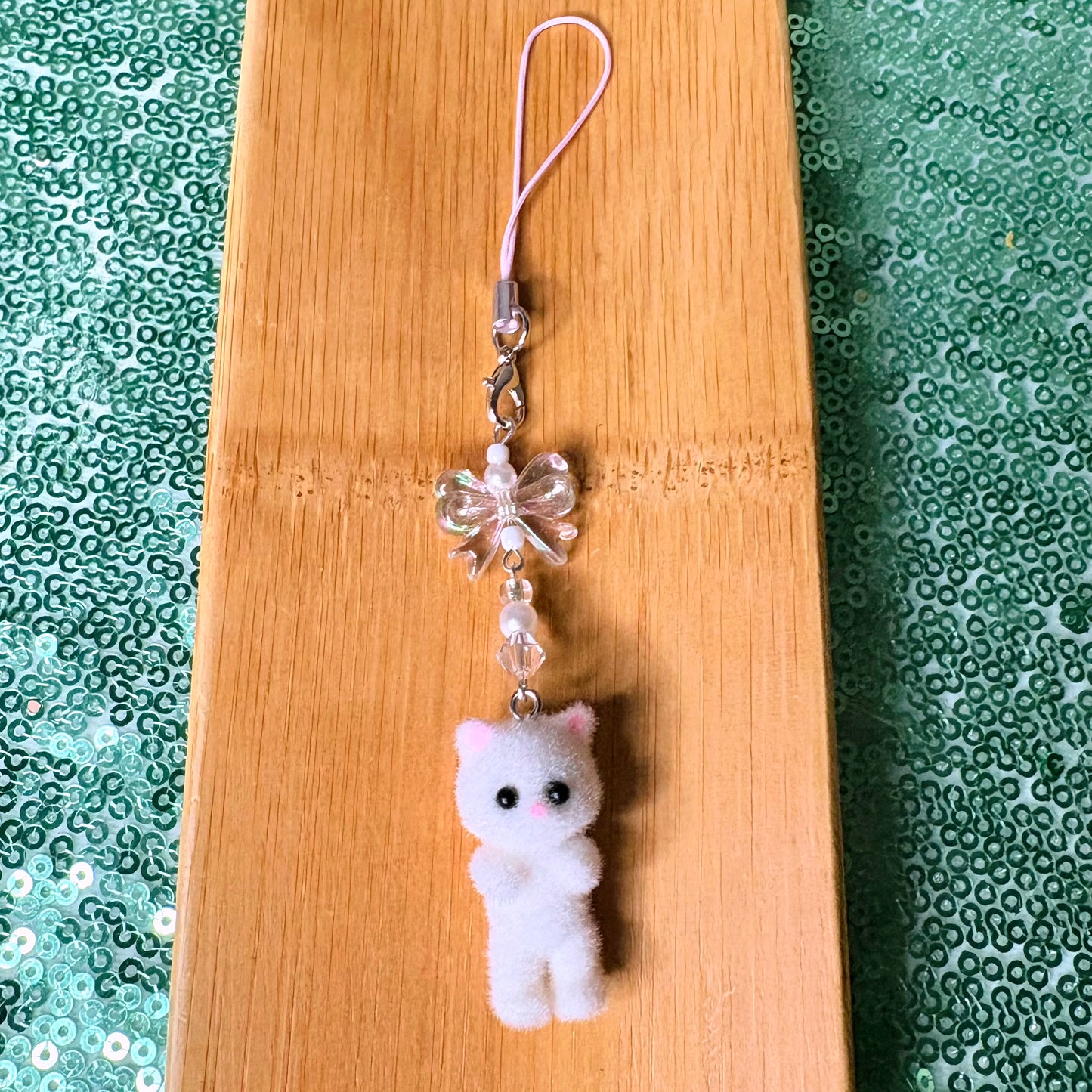 Fuzzy Cat Phone charms