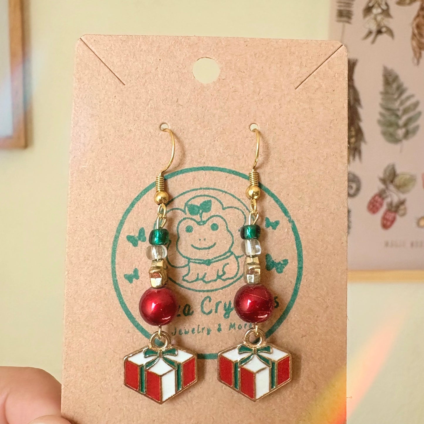 Christmas Gift holiday Dangle Earrings