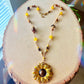 "Golden Sunflower" ~ Crystal Beaded Necklace