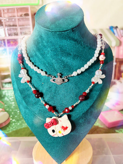 Zombie hello kitty HK necklace