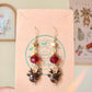 Reindeer Holiday Dangle Earrings