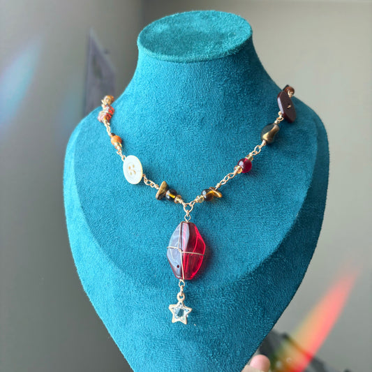 “Autumn Star” - Beaded Necklace