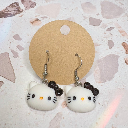 HK black bow earrings