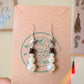 Snowman Pearl Dangle Earrings