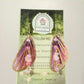 Purple Butterfly Wing Crystal Earrings
