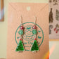 Christmas Tree holiday Dangle Earrings