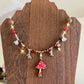 "Whimsical Woodland" -  Mushroom Charm Necklace