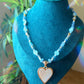 “ Heart of pearl” - blue beaded necklace