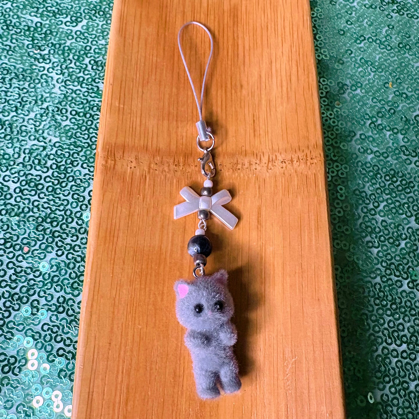 Fuzzy Cat Phone charms