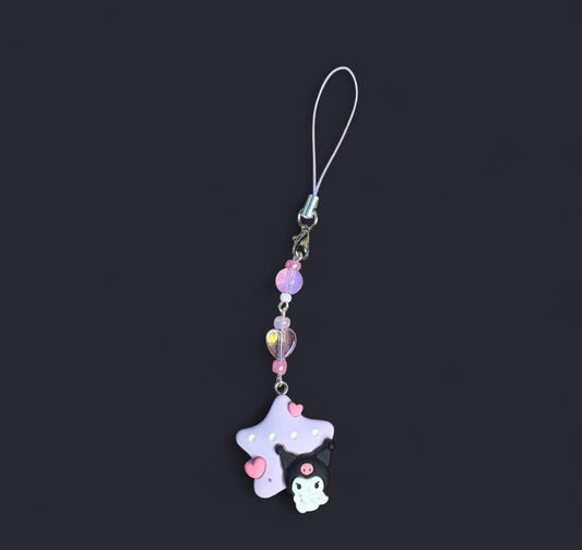 Cute Kuromi purple star kawaii phonecharm