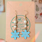 Blue Snowflake holiday Dangle Earrings