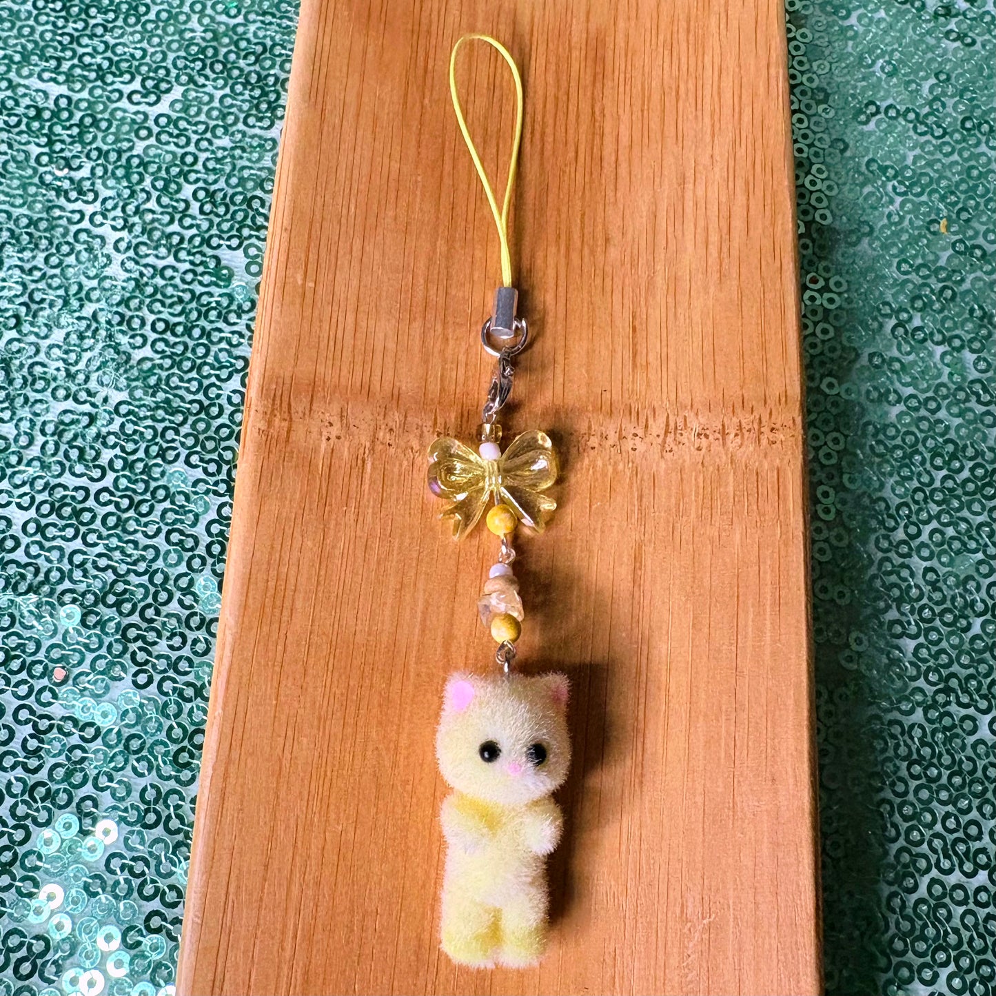 Fuzzy Cat Phone charms