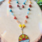 “Sundream Horizon” stained glass charmed necklace