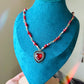 “Queen of Hearts” - gold plated beaded necklace