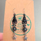 “Starry Bat” -Bat and star dangle charm earrings