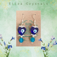 Blue Turkish Eye Heart Shaped Earrings