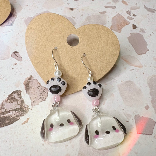 Pochacco paw earrings