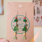Christmas tree star holiday Dangle Earrings