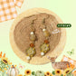 Harvest Fall Purple Mushroom Strawberry Quartz Earrings