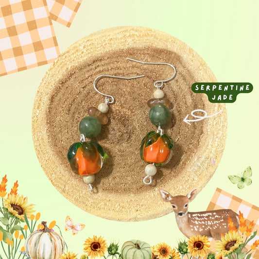 Harvest Fall Pumpkin Earrings