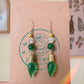 Green Christmas Lights Holiday Dangle Earrings