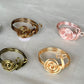 "Enchanted Snail" Spiral Wire wrapped Ring - Rose