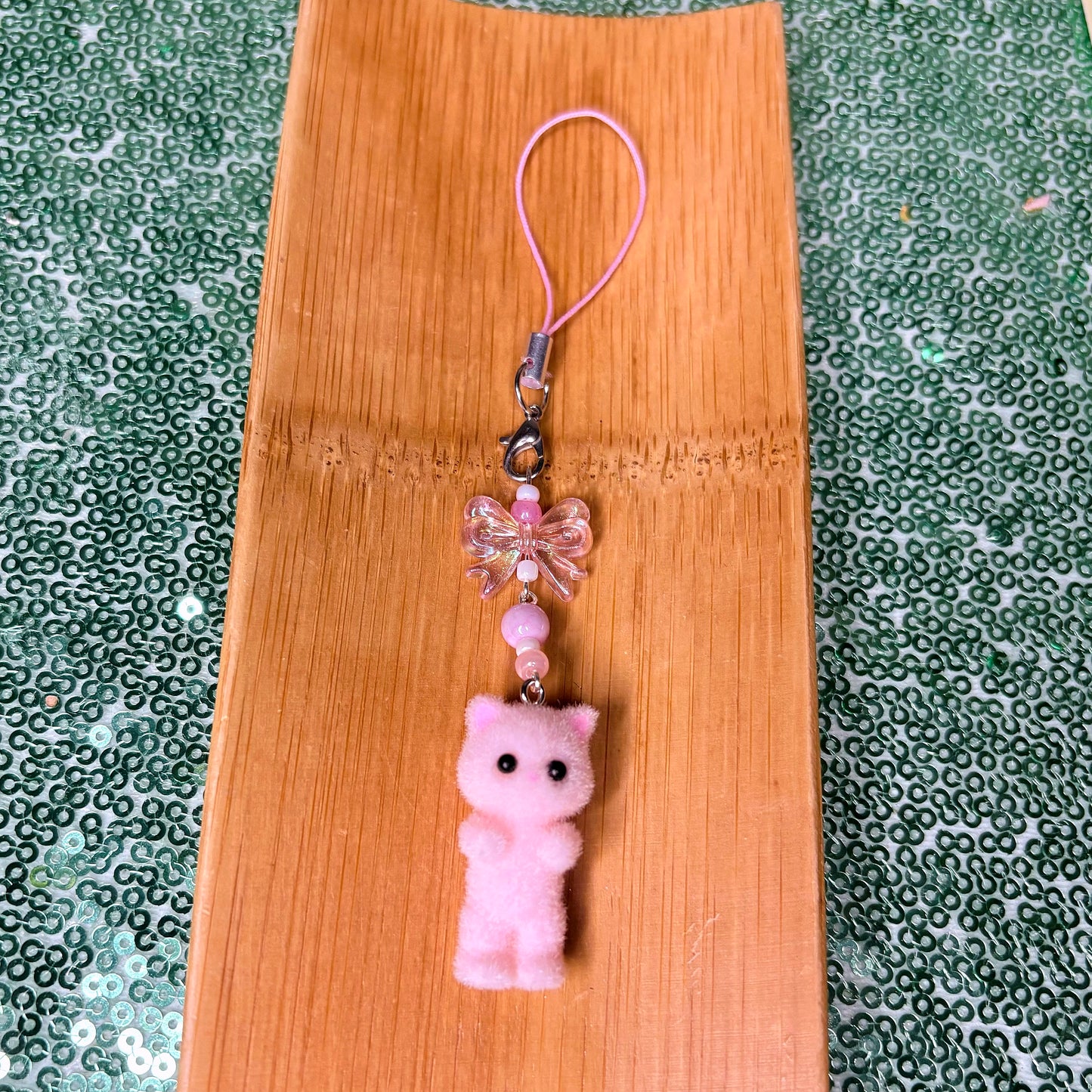 Fuzzy Cat Phone charms