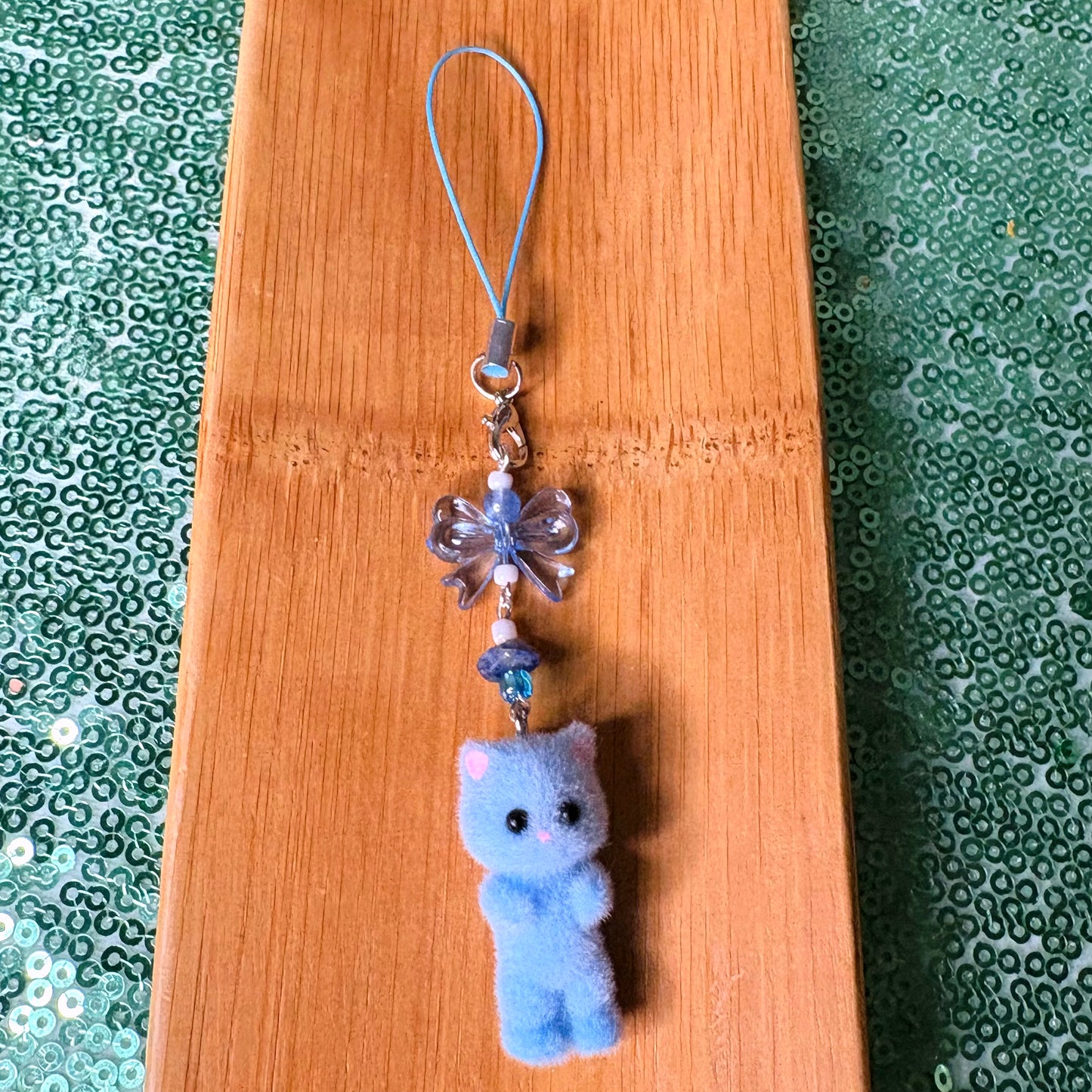 Fuzzy Cat Phone charms