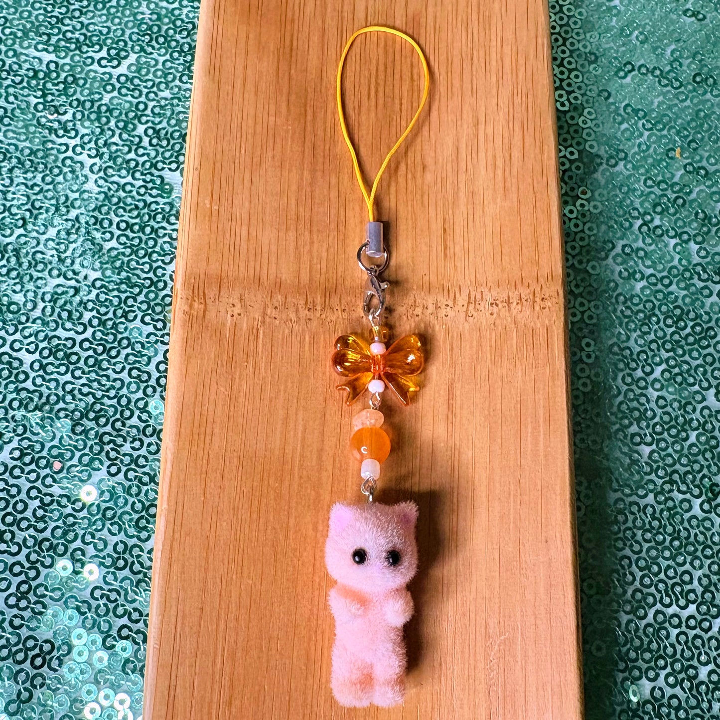 Fuzzy Cat Phone charms