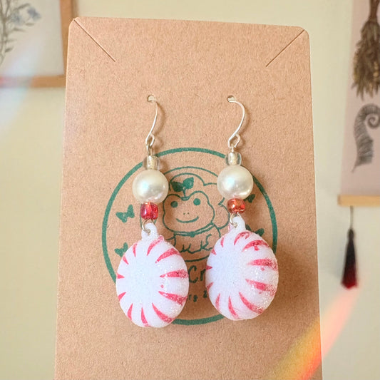 Peppermint Pearl Dangle Earrings
