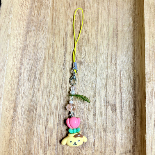 Pom pom purin flower cute kawaii phonecharm