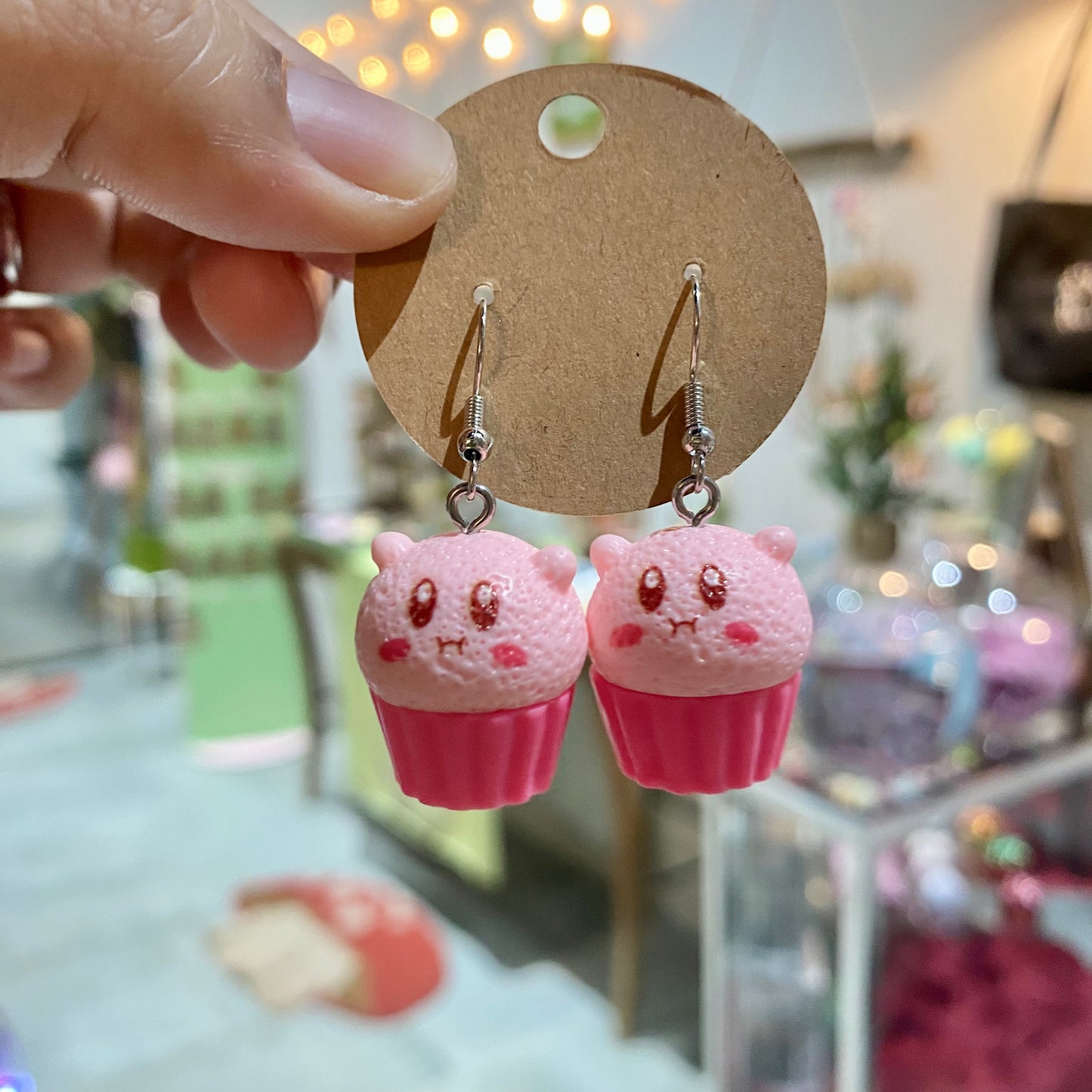 Kirby Cupcake Earrings