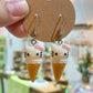 HK Kawaii  Kitty Ice Cream Earrings