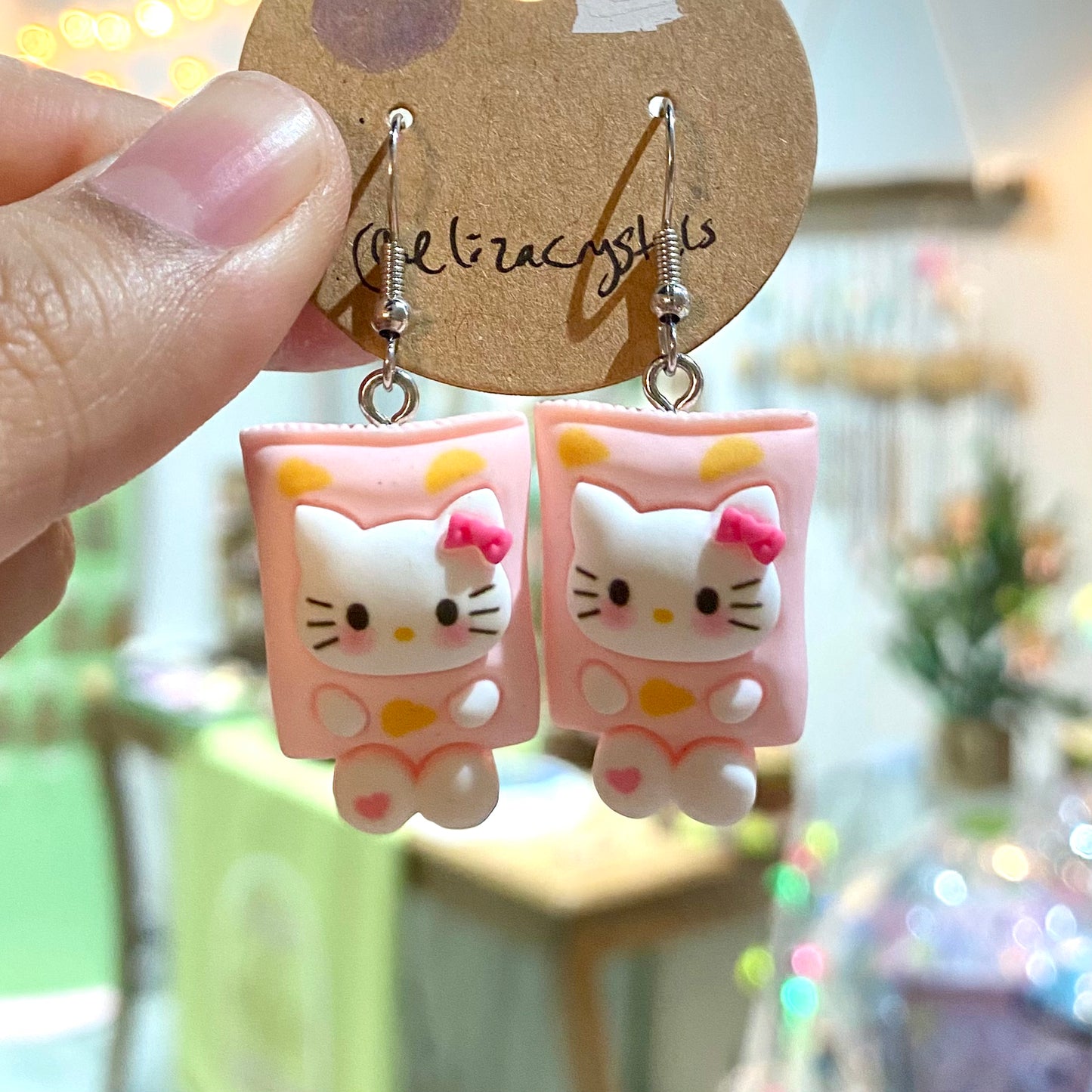 HK Kawaii Kitty Candy bag Earrings