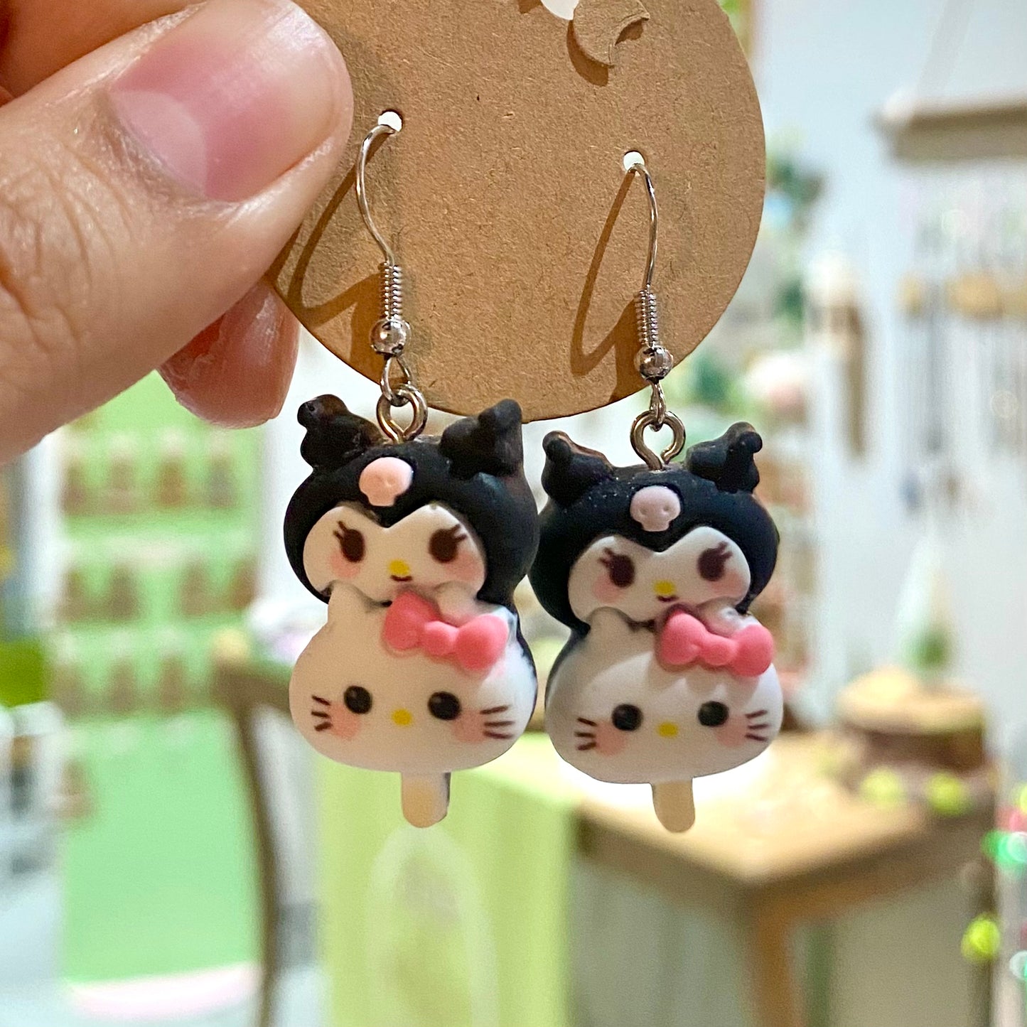 Kuromi X Hello Kitty Popsicle Earrings