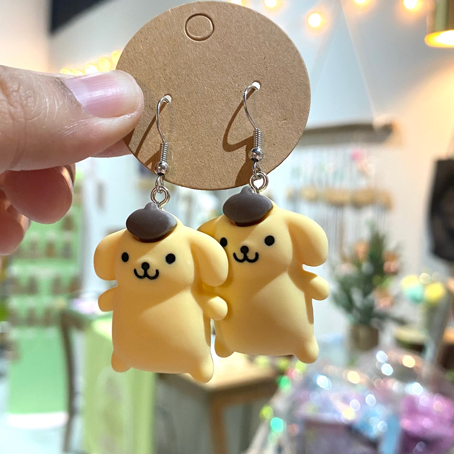 Pom Pom Purin large Earrings