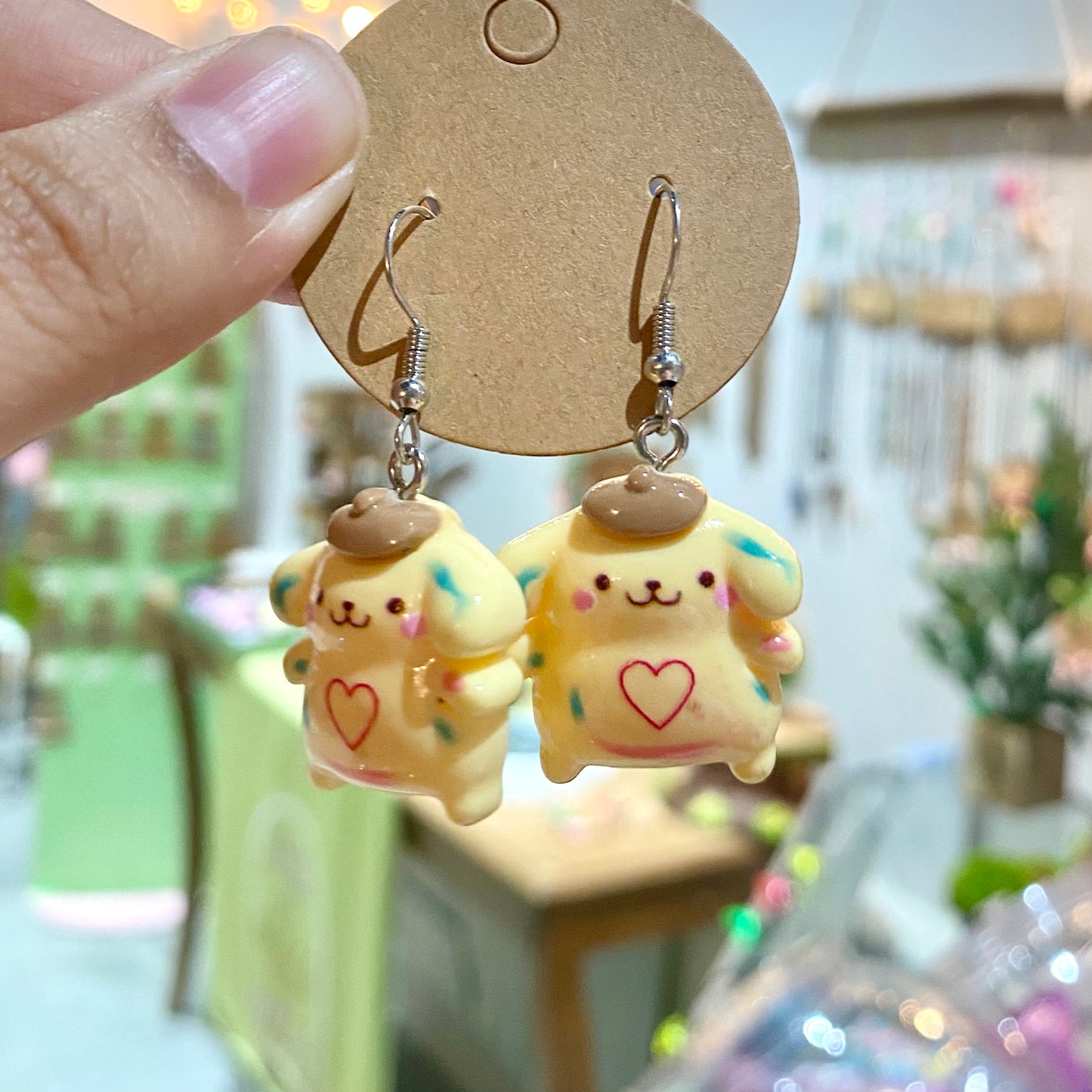 Pom Pom Purin colorful Earrings