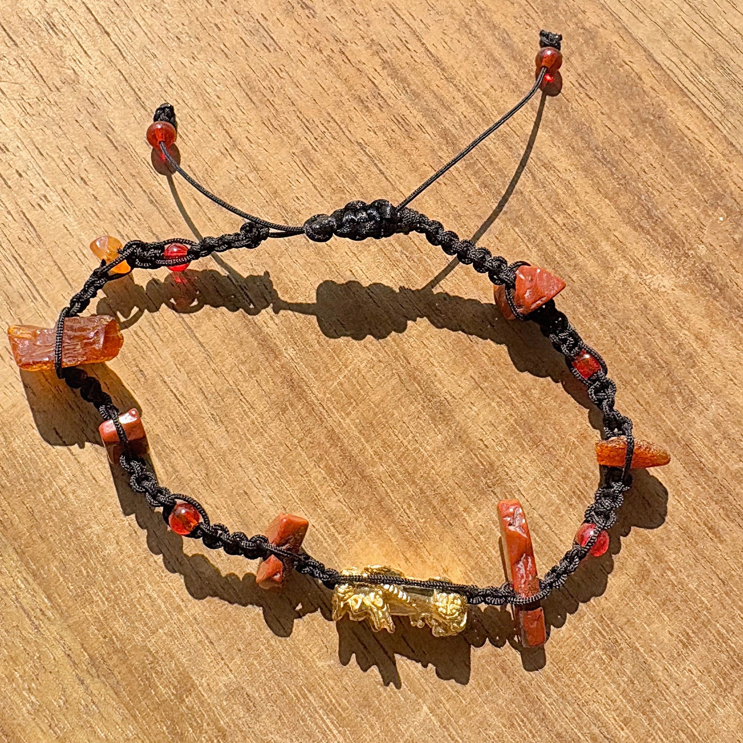 Carnelian Dragon Adjustable Bracelet