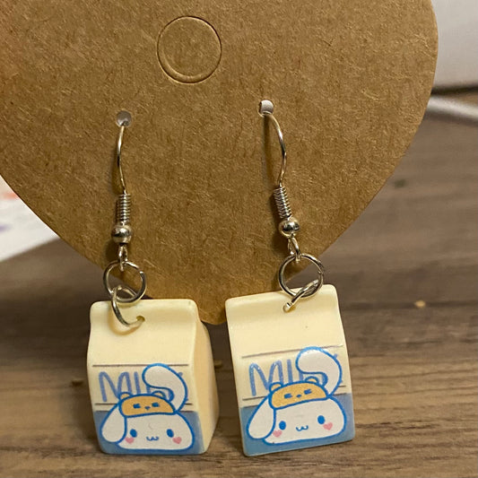 Cinnamoroll milk earrings