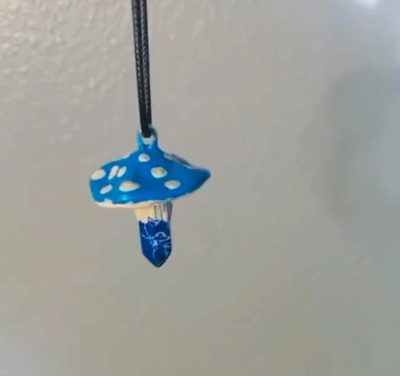 Mushroom Crystal Fairycore Pendants