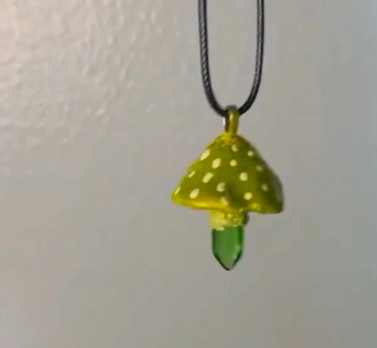 Mushroom Crystal Fairycore Pendants